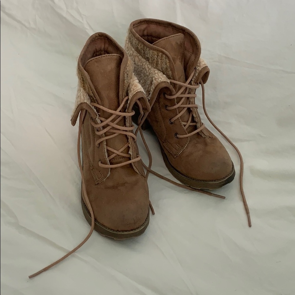 Tan Rock and Candy suede boots